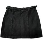 Reformation  Jeans NWT Women’s Size 28 Black Tatiana Belted Denim Mini Skirt Photo 3