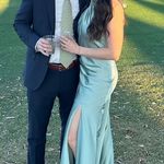 Birdy Grey  size small sage satin dress Photo 0