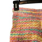 Something Navy  Pastel Rainbow Sweater Shorts Rainbow SMALL Crochet Italian $115 Photo 6