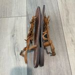 Sam Edelman Gela Suede Fringe Ankle Strap Thong Sandals brown 8 Photo 4