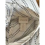 Chico's  White and Black Patterned Tunic Tank Top Photo 4
