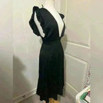 Revolve x Stillwater Silk Cupro Silky Jessie Black Dress Midi Satin Medium $289 Photo 2