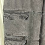 Forever 21 Women Cargo Jeans Black Size 28 High Rise Wide Leg Denim Pants Baggy Photo 4