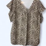 Sanctuary  leopard print blouse with ruffle sleeves #boho M Photo 1