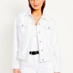 Old Navy White Cropped Denim Jacket size Medium Photo 1