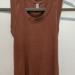Free People Intimately by  Ribbed Scoop Neck Light Brown Robbed Tank‎ Top XS Photo 0