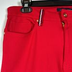 Tommy Hilfiger  Red Tribeca Skinny Pants Christmas Holiday Valentines Size 8 EUC Photo 2