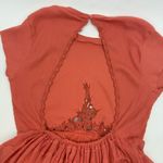 Free People Serenity Maxi Dress Open Back Crochet Lace Boho Bohemian Coral Peach Photo 5