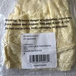 Free People Galloon Lace Racerback Bralette Lemon Water Ice New NWT Small Photo 2