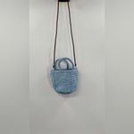 J.Crew  Small Malta handwoven straw bag City Blue Photo 2