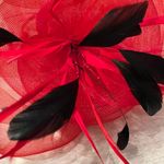 Source Unknown Red headband fascinator headband with feathers Kentucky Derby Photo 3