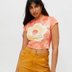 The Ragged Priest NWT  Love Tie-Dye Tee Floral Lettuce Trim Sz S Urban Outfitters Photo 0