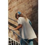 Free People Bohemian Ethereal Billowy Sunset City Tunic Swing Top White Large Photo 3