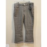 frame denim $245 Frame Women's Gray Plaid Le Crop Mini Bootcut Jeans‎ Pants Size 32 Photo 3