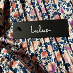 Lulus  Size Large NWT Express Yourself Blush Pink Floral Satin Babydoll Dress Photo 11