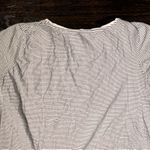 ZARA Black and White Striped Asymmetric Hem Tee Photo 4