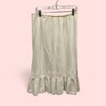 Vintage 70’s St. Michael UK white slip skirt lace ribbon trim elastic waist boho Size XL Photo 1