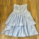 ZARA Trafaluc collection blue and white striped dress Photo 7