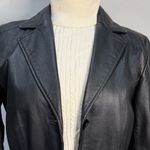 Worthington  Black Leather Blazer Jacket Size M Photo 1