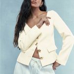 Missguided Cream Blazer with Gold Buttons Photo 2