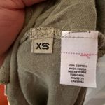 Free People Olive Green Asymmetrical Hem Relaxed Tee XS Photo 3