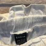 SheIn Women’s Cream Colored Linen-look wide leg Cotton Pants, Size Large Photo 4