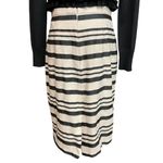 J.Crew  Women's Size 9 Double Striped‎ Pencil Skirt Black Cream Career Business Photo 2