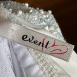 EVENT Delicate Light Blue White Sheer Back & Front Open V Neck Midi Dress.Sz M Size M Photo 11