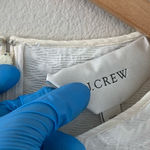 J Crew Women’s Ivory Jacquard Knit Zip Pocket Sleeveless Dress White Size XXS Photo 4