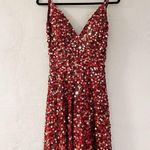 Ashley Lauren NEW  Sequin HoCo Mini Dress 4248 in Red Gold Size 4 Photo 0