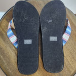 Tommy Hilfiger  Colorful Striped Flip Flops Size 9 Red and Blue Preppy Flip Flops Photo 4