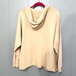 Aerie  Beige Lace Up Cotton Dolman Sleeves Oversized Loungewear Boho Hoodie M Photo 5
