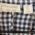 Cynthia Rowley Women’s NWT  Linen Gingham‎ Blazer Blue Checkered Size Large Photo 3