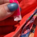 Victoria's Secret  orange blue plaid side tie bikini bottoms MEDIUM Photo 2
