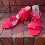 Trary Size 8 Pink Lace Up Gladiator Three Inch Block Heels Photo 1