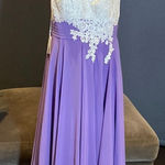 Women’s Ivory Lace Top Chiffon V Photo 0