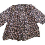 Forever 21  Floral Short Sleeve Cardigan​​​ in Black, Size M​​​​​​​ Photo 0