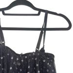 Victoria's Secret Victoria’s Secret Vintage Black Printed Tie Front Babydoll Lingerie Top 34B Photo 5