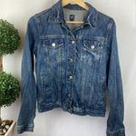 Gap Denim Blue Trucker Button Up Long Sleeve Jacket M Photo 0