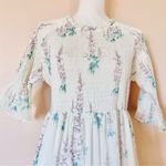 Jessakae White Lavender & Green Floral Smocked Tiered Dress. Size XL Photo 2