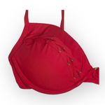 La Blanca ᯾ Whipstich Grommet Detailed Underwire Cup Bikini Top ᯾ Red ᯾ Large Photo 6
