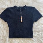 SKIMS Cozy Knit Crop Top Onyx Size L/XL Photo 0