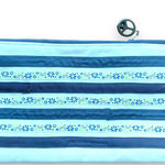 Navy Stripe Travel Kit Makeup Bag Zippered Storage Pouch Pencil Case NWT White Photo 0