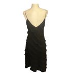 Asymmetrical Ruffle Flirty Black Dress / Vintage, y2k 8 Photo 2