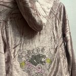 BCBGMAXAZRIA Pink Misted Grape Velour Tracksuit Large Photo 1