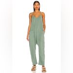 Free People Movement Hot Shot Onesie Secret Garden Green Sleeveless Jumper Small Photo 10