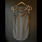 Gray and White Casual Striped Hooded Beach Cover Photo 4