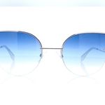Fendi FF 0242/S SCB/NE Cat-Eye Sunglasses SILVER BLUE / Blue Gradient 52mm Photo 7