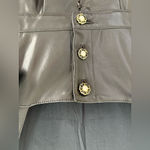 Maeve  Ruffled Vegan Leather Mini Dress Size 6 Photo 3