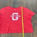 Gap Organic Cotton VintageSoft Cropped T-Shirt Medium RED NWOT Photo 5